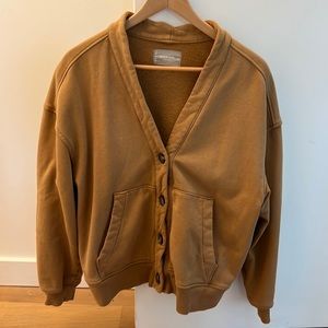 Everlane organic cotton sweatshirt cardigan